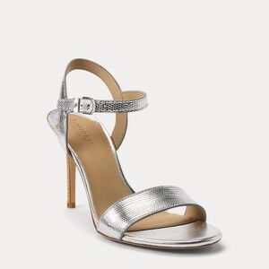 ralph lauren | Gwen Lizard-Embossed Leather Sandal
